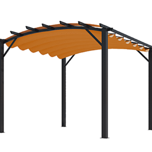 Pergola arche habrita 11.22 m2 rouille