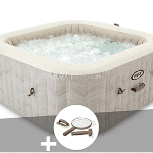 Kit spa gonflable Intex PureSpa Carbone octogonal Bulles et Jets 6