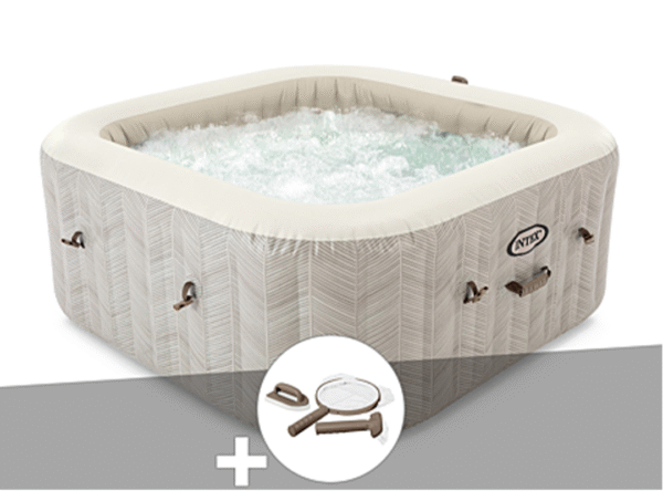 Kit spa gonflable Intex PureSpa Carbone octogonal Bulles et Jets 6