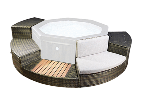 Mobilier 5 modules pour spa portable semi-rigide