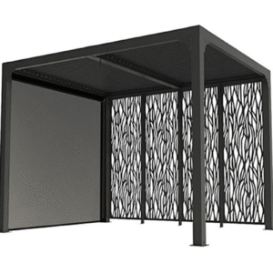 Pergola bioclimatique habrita 7.20m² gris anthracite
