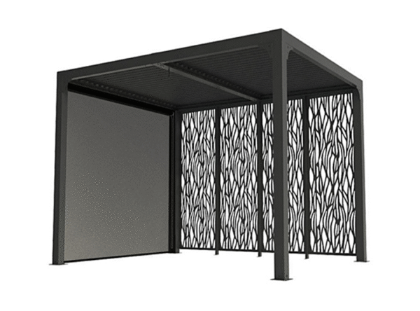 Pergola bioclimatique habrita 7.20m² gris anthracite