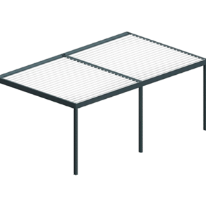 Pergola Bioclimatique Cocoon mixte gris anthracite