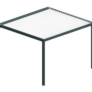 Pergola mixte gris motorisé anthracite blanc 3,00x3,940m