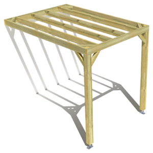 Pergola bois indépendante sens profondeur 2mx3m