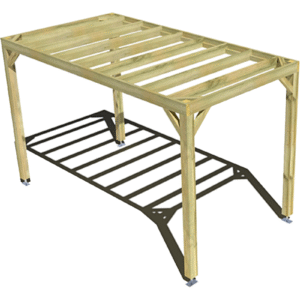 Pergola bois indépendante sens largeur 2mx4m