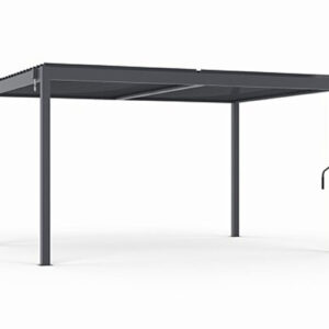 Pergola avec lames orientables aluminium gris anthracite