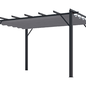 Pergola 100% aluminium gris anthracitetoile grise