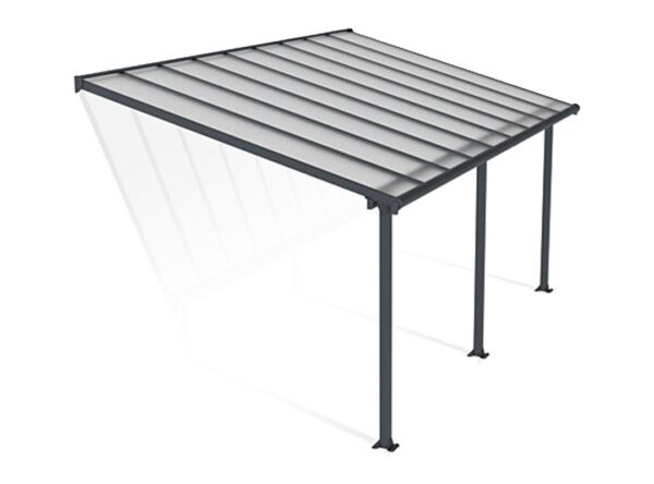 Pergola gris anthracite olympia palram16.1m²