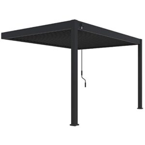 Pergola Bioclimatique Ombréa adossée Anthracite V2