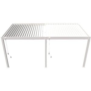 Pergola Bioclimatique Ombréa adossée Blanc V2 3x6M