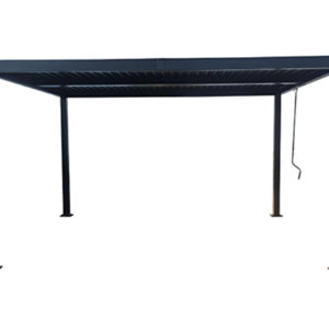 Pergola avec structure et lames en aluminium gris anthracite 4x3m