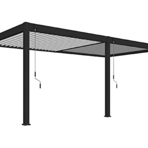 Pergola bioclimatique Ombréa adossée 3x6M Anthraciteblanc