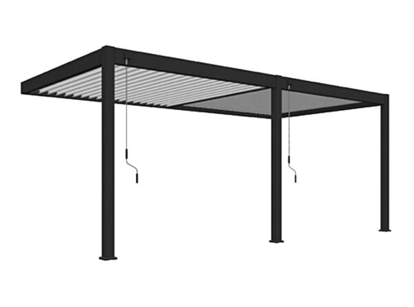 Pergola bioclimatique Ombréa adossée 3x6M Anthraciteblanc