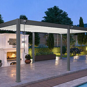 Pergola Ombréa autoportante 4x6M Anthracite blanc