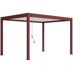 Pergola Ombréa autoportante Rouge basque blanc 3x4M
