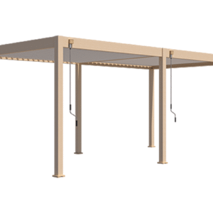 Pergola Ombréa autoportante 3x6M Woodlook bois