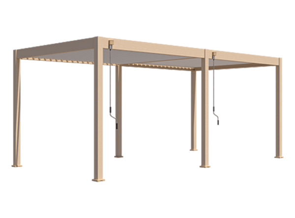 Pergola Ombréa autoportante 3x6M Woodlook bois