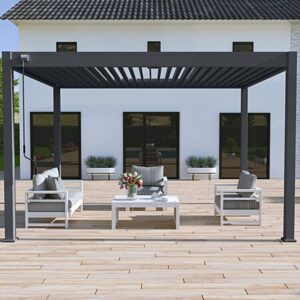 Pergola Ombréa autoportante Anthracite 4x4M