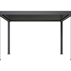Pergola bioclimatique Ombréa autoportante Anthracite ELMO 4x4M