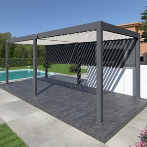 Pergola Ombréa autoportante Anthraciteblanc 3x6M