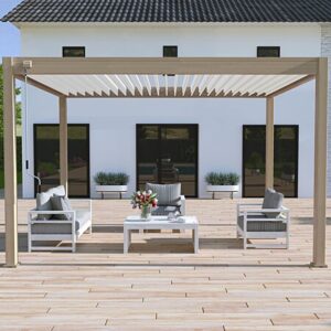 Pergola bioclimatique aluminium XXL gris anthracite
