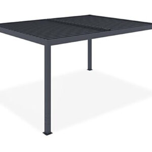 Pergola bioclimatique motorisée SANTA aluminium gris 4x3m