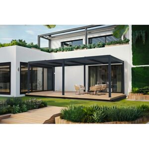 Pergola motorisée aluminium gris SANTA 6x3m