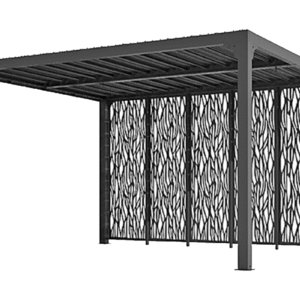 Pergola bioclimatique 10.80m² gris anthracite