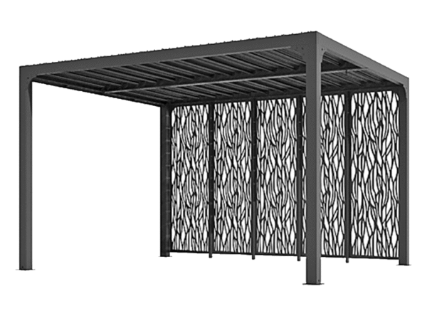 Pergola bioclimatique 10.80m² gris anthracite