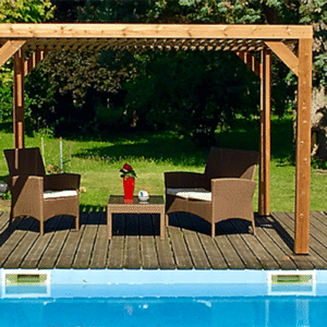 Pergola bois massif traité très haute température