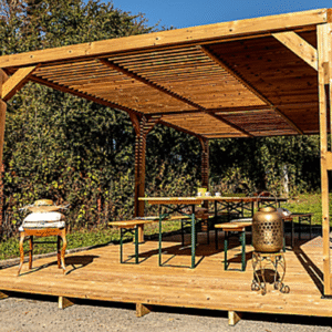 Pergola en bois massif traité très haute température