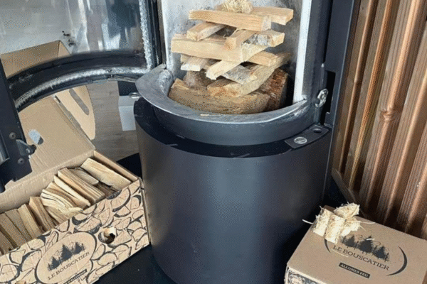 Palette de 10 Cartons de 6 kg de Bois de chauffage séché
